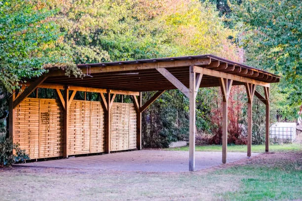 Carport double bois mélèze