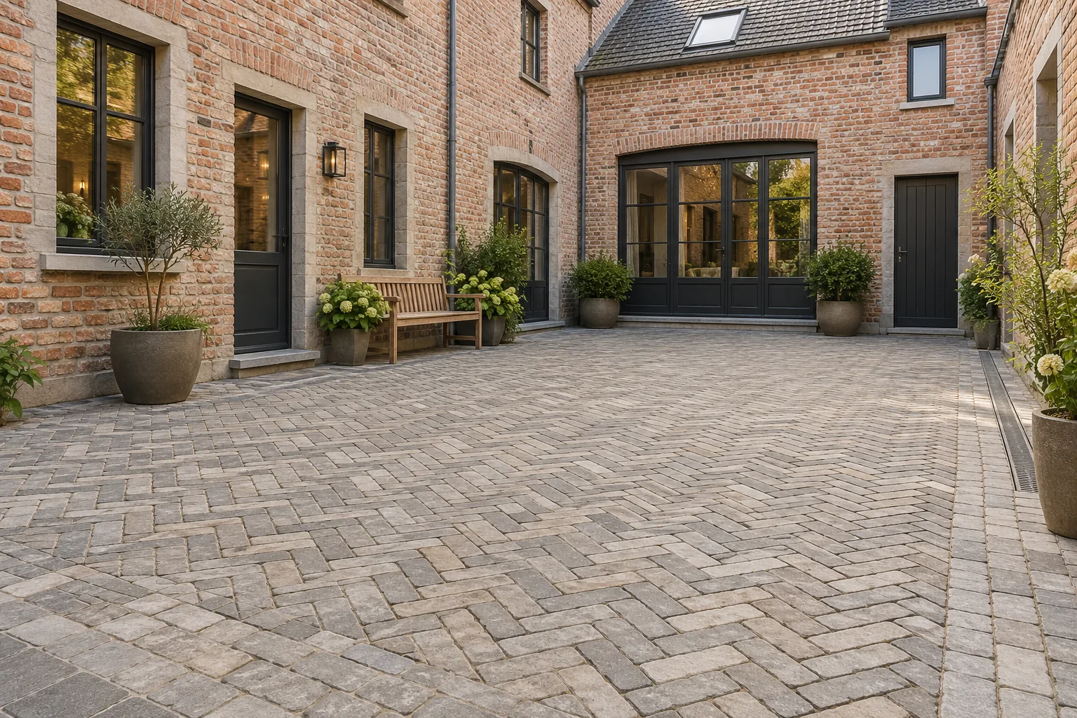 Pavage de cour intérieure