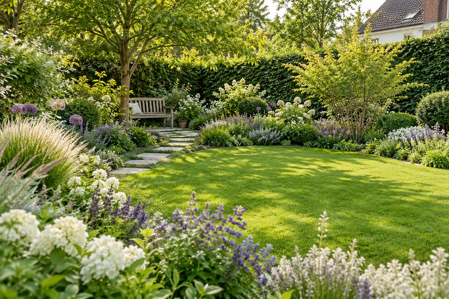 Aménagement paysager d'un jardin contemporain